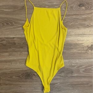 Topshop ribbed bodysuit top